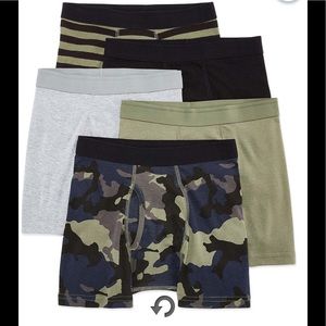 Multi Pack of 5 pair of Boys Boxer Briefs